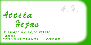 attila hejas business card